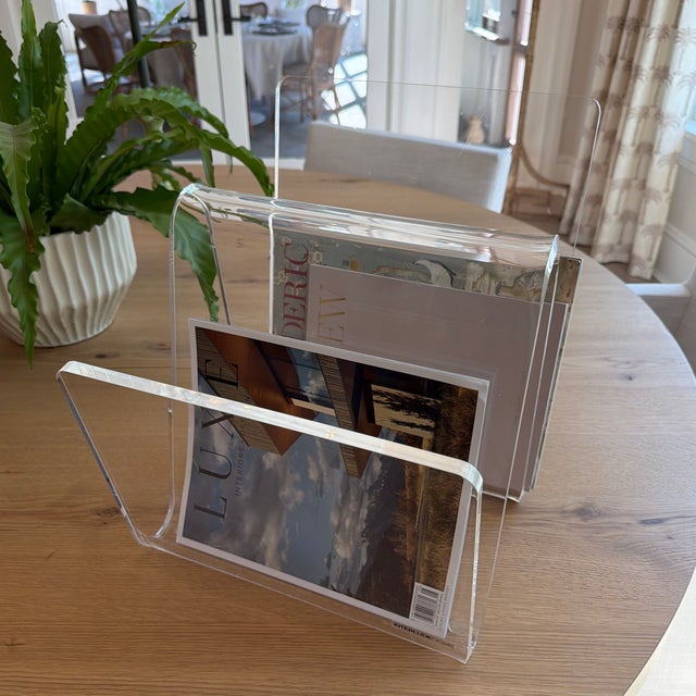 Interlude Home Acrylic Magazine Rack by Interlude Home For Sale - Image 4 of 8