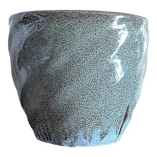 '80s Large Speckled, Splattered, & Swirled Glazed Planter For Sale