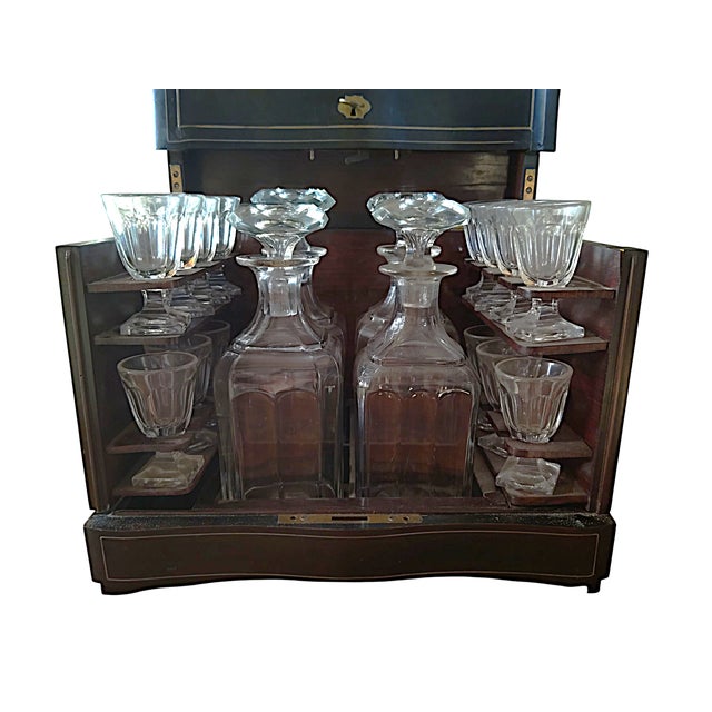 Napoleon III Liqueur Cellar with Glasses and Bottles, Set of 18 For Sale - Image 3 of 8