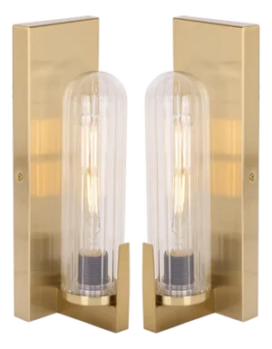 Nicola 4" Wall Sconce in Brass - a Pair