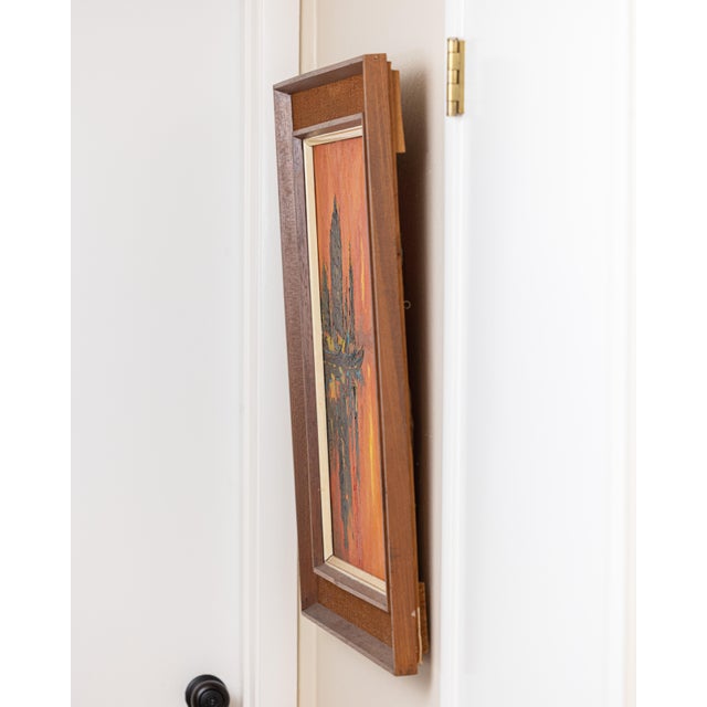 1960s Original Large 1960s Mid-Century Modern Vibrant Seascape Painting For Sale - Image 5 of 7