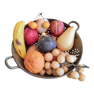 Italian Unpolished Stone Fruit 12 Pc For Sale