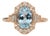 1.5cts Aquamarine Ring With Natural Diamonds Accents: Solid 14k Gold, Oval 9x7mm For Sale