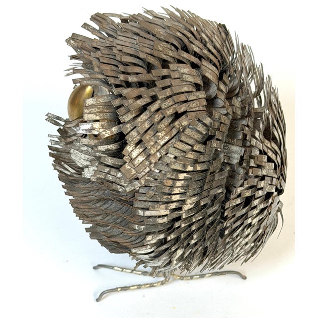 Brutalist Large Brutalist Metal Work Figure of an Owl, Attributed Sergio Bustamante For Sale - Image 3 of 13