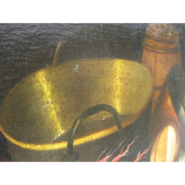 Late 18th Century Still Life Primitive Painting with Vegetables For Sale - Image 5 of 6