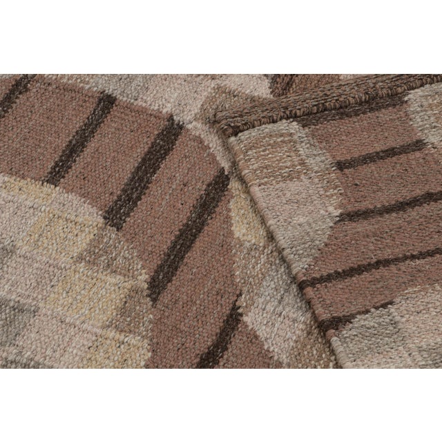 Textile Rug & Kilim’s Scandinavian Style Kilim With Beige-Brown & Gray Patterns For Sale - Image 7 of 7