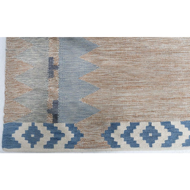 Modern Swedish Style Geometric Flat Weave Wool Rug by Doris Leslie Blau For Sale - Image 4 of 9