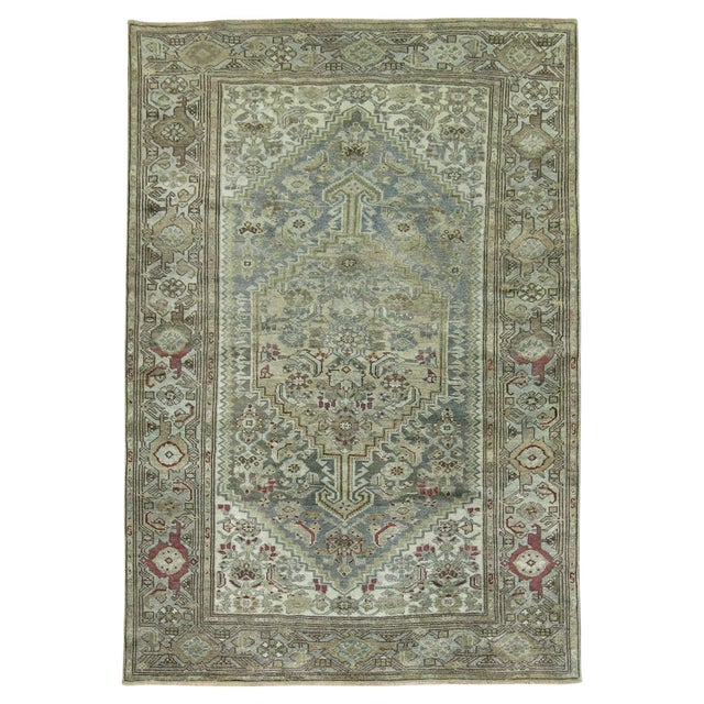 Textile Antique Persian Malayer Rug For Sale - Image 7 of 18