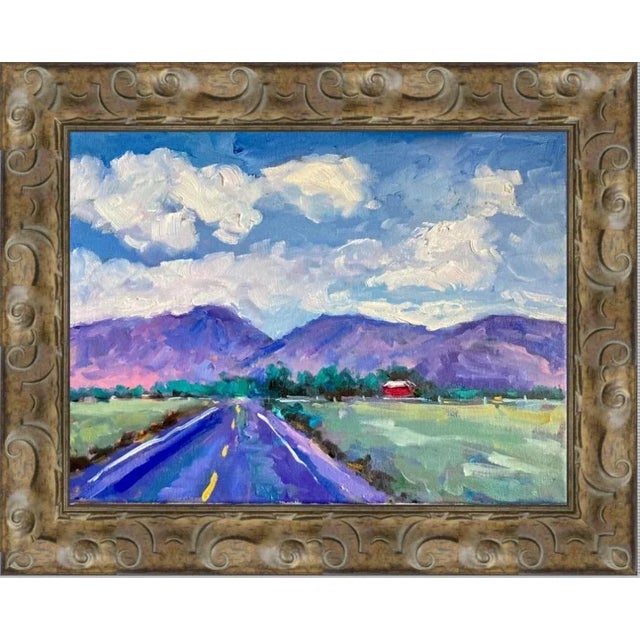 "Pembroke Road View of Hidden Valley Hills, Reno NV" Contemporary Impressionist Style Landscape Oil Painting by Lisa Haas Eckle For Sale - Image 11 of 11