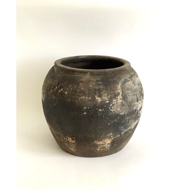 Rustic Matte Black Pottery Jug Vessel Chairish