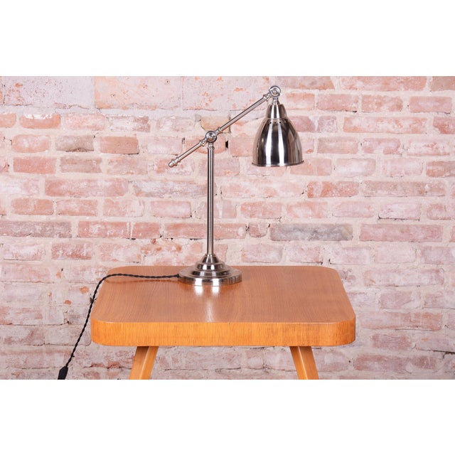 Vintage Bauhaus Table Lamp in Chrome-Plated Steel, 1980s For Sale - Image 6 of 11