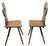 Swiss Folk Art Fruitwood Escabelle Hall Chairs, 1840, Set of 2 For Sale - Image 4 of 10
