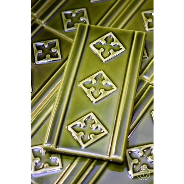 Ceramic Ceramic Paris Metro Tiles from Vallauris, Set of 12 For Sale - Image 7 of 10