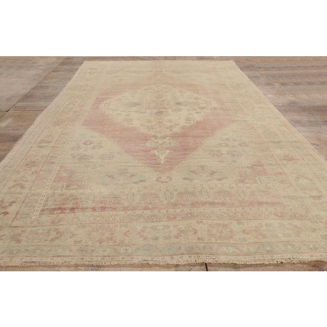 Vintage Turkish Oushak Rug, 05'07 X 10'02 For Sale - Image 9 of 10