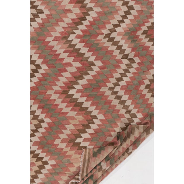 Textile Vintage Turkish Kilim 5'5 X 9'2 For Sale - Image 7 of 8