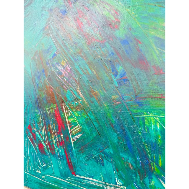 Modern Expressionist Abstract Painting Signed Mullin For Sale - Image 4 of 5