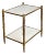 Vintage Brass Faux Bois Two-Tier Table For Sale