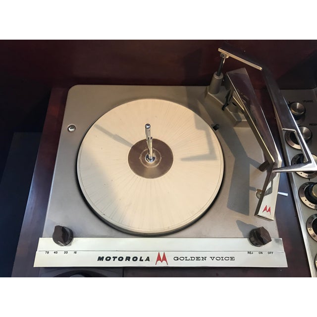 1959 Motorola Golden Voice Record Player in Mahogany Console with