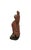 Late 20th Century Buddha Sculpture Carved Wood With Inlaid Eyes and Teeth Vintage Chinese Wealth Figure For Sale In Tulsa - Image 6 of 9