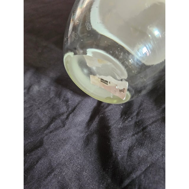 Anthropologie Anthropologie White Art Glass Stretch Long Thin Neck Vase W/ Flange Rim For Sale - Image 4 of 4