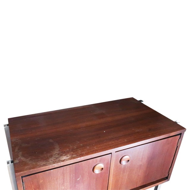 Mid Century Modern Walnut Wall Unit by Stanley For Sale - Image 9 of 12