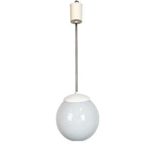 Vintage Chandelier with Milk Glass from Elektrosvit, 1960s For Sale