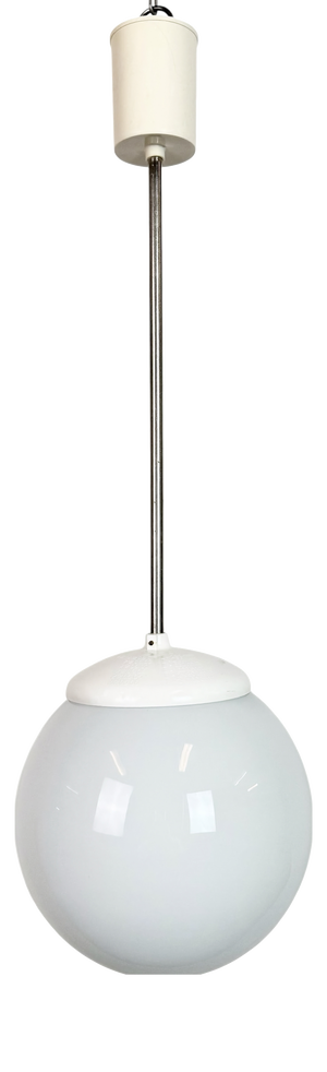 Vintage Chandelier with Milk Glass from Elektrosvit, 1960s