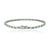 Metal 1.76ct Emerald & 1.87ct Diamond Alternate Tennis Bracelet in 14k White Gold For Sale - Image 7 of 18