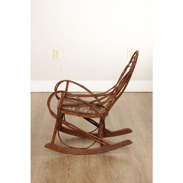 Antique Rustic Adirondack Children's Bentwood Rocking Chair | Chairish