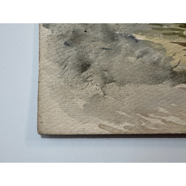 Early 20th Century Early 20th Century Attributed to Frank Henry Mason Woodland Stream Landscape Original Watercolor For Sale - Image 5 of 7