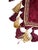 Vintage Turkish Ottoman Style Velvet Accent Pillow Cover Burgundy Velvet Gold Tassel Fringe Maximalist Décor For Sale - Image 9 of 10