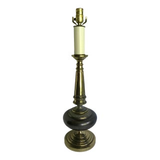 Vintage Hollywood Regency Brass Table Lamp For Sale
