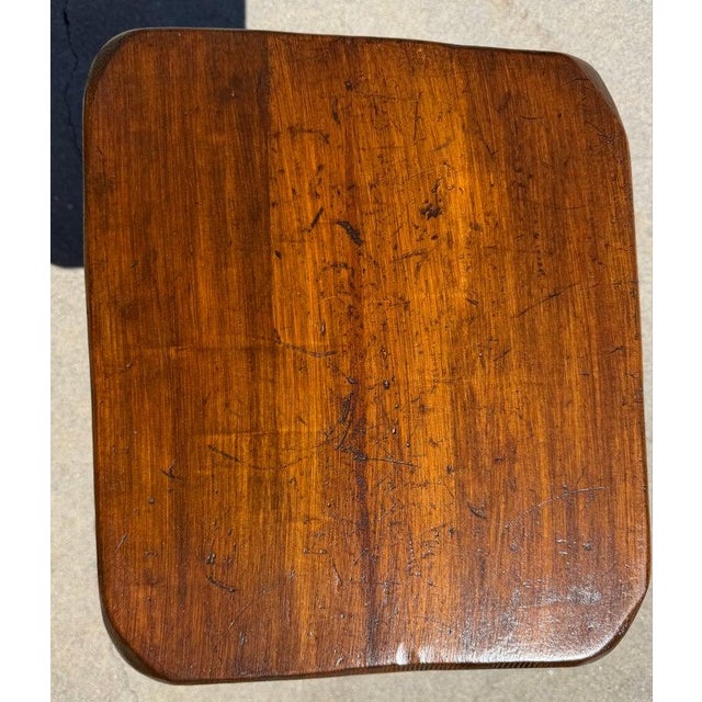 Mid 20th Century Mid 20th Century Old Hickory Plank Hand Made Stool For Sale - Image 5 of 7