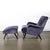 This Mid-Century Modern lounge chair and matching ottoman pair epitomize the sleek, thoughtful design of 1960s American...