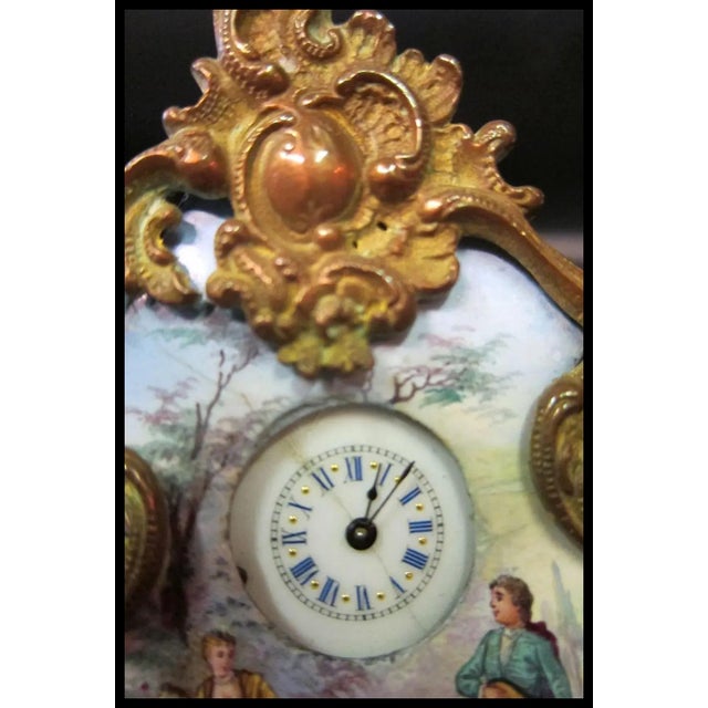 Early 20th Century Austria Enamel Miniature Clock For Sale - Image 4 of 7