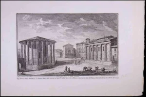 Giuseppe Vasi, Il Ponte Palatino, Etching, Late 18th Century