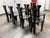 1970s Pierre Cardin for Roche Bobois Vintage Black Lacquer Dining Chairs, Set of Eight For Sale - Image 5 of 12