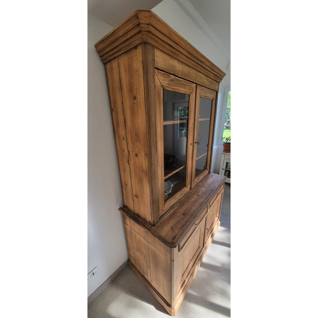 2-Body Display Cabinet in Oak and Pine For Sale - Image 9 of 11