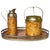 Mid-Century era Italian burl wood Bar set Fashioned after the work of designer Milo Baughman with each piece features a...