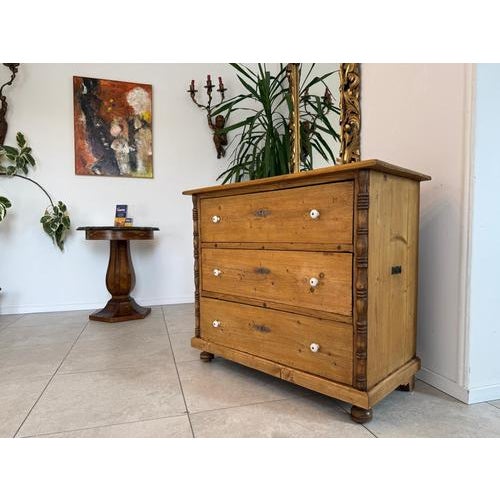 Antique Biedermeier Chest of 3 Drawers For Sale - Image 18 of 18