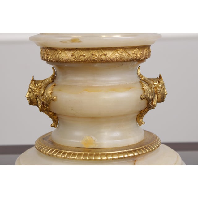 Antique French Empire Figural Bronze & Marble Figural Lamps - a Pair For Sale - Image 10 of 18