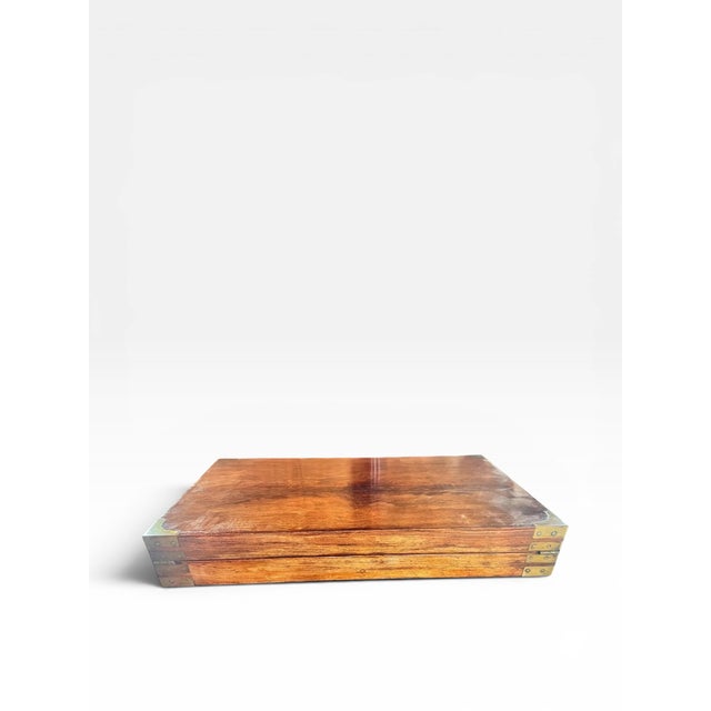 English Restored Antique Rosewood Backgammon Box Circa 1900 For Sale - Image 3 of 11