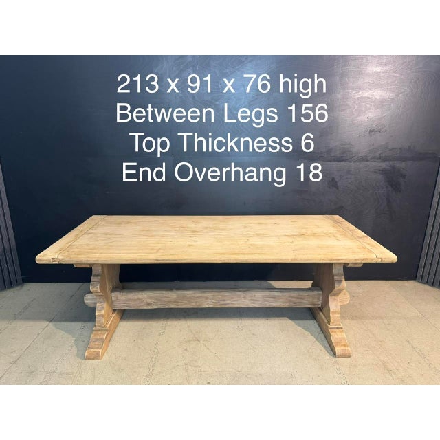 Oak Farmhouse Dining Table, 1920 For Sale - Image 17 of 18