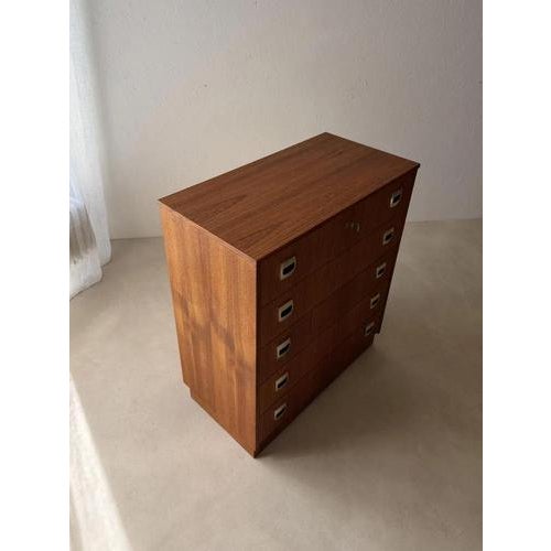 Mid-Century Modern Swedish Teak Chest of Drawers For Sale - Image 9 of 14