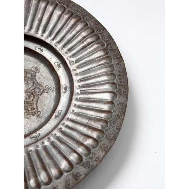Mid-Century Tinned Copper Elephant Wall Plate For Sale - Image 4 of 9