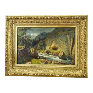 Carl Euler - Bear Hunt in the Zillerthaler Alps, Oil Painting on Wooden Board 1889