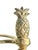 Metal Vintage Cast Brass Demi Lune Umbrella Stick Stand With Pineapple Finials For Sale - Image 7 of 17