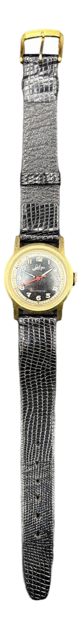 1940s Selza Automatic Wwii Military Aviation Pilot Cold Capped 14k Gold Watch