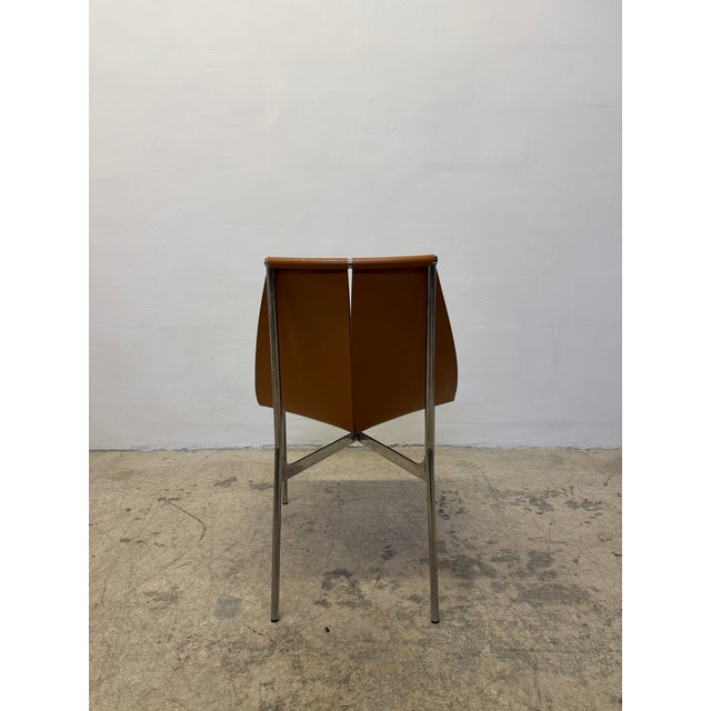 1990s Gordon Guillaumier Leather Sling Lyo Dining Chairs for Frag, Italy - Set of Four For Sale - Image 5 of 17
