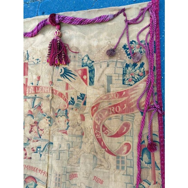 Large Antique Gothic Adaptation the War of Troy Tapestry French Europe Tapestry For Sale - Image 13 of 18